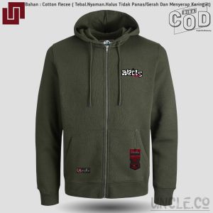 UNCLE CLOTHING - Hoodie ZIPPER Pria Sweater Warna Putih Jaket Distro Bahan Fleece Tebal Baru 2024