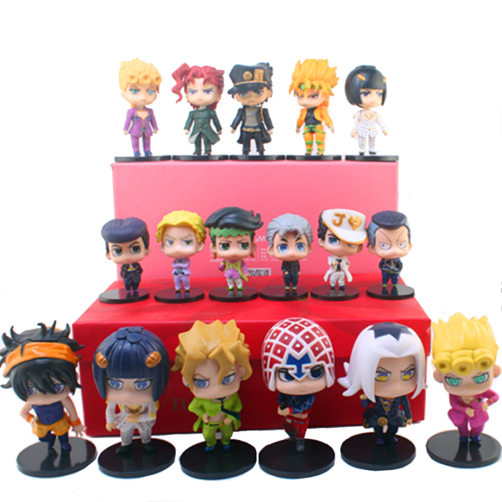 Figurine Puruuige Q Version Kakyoin Noriaki – PVC 10 Cm, Visage Interchangeable, Collection JoJo