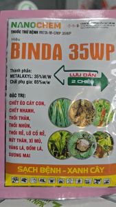 thuốc trừ bệnh BINDA 35WP gói 20g hiệu quả: vàng lá thán thư đốm vòng trên dưa chuột hoa hồng sương mai cà chua