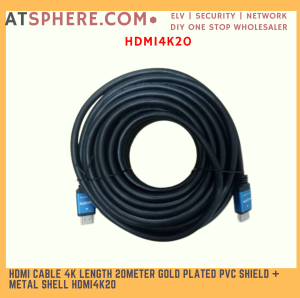 Hdmi Cable 4K High Quality Image 20M 20 Meter Gold Plated PVC Shield + Metal Shell Suit TV Monitor Computer HDMI4K20