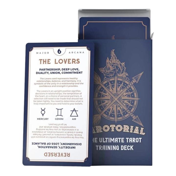 10.3*6cm Tarotorial Tarot Training Deck 78 Pcs Cards with Keywords ...