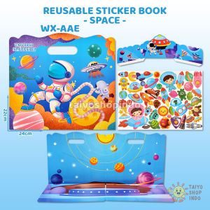 TAIYO Reusable Sticker Book Theme DIY Stiker Lepas Pasang Tempel Buku Edukasi Aktivitas Mainan Anak