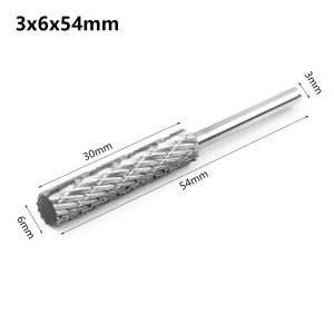 ZENO 1Pcs Hoàn thiện loại Tệp quay 3/4/5/6mm Khe cắm kép Mũi khoan Bền bỉ HSS Đầu mài Dành cho Gỗ Nhựa Nhôm màu gốc tự nhiên