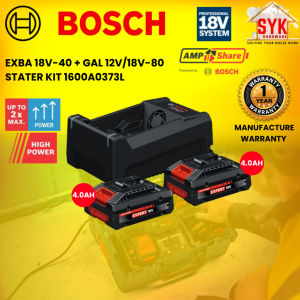 SYK Bosch Professional Starter Kit EXBA 18V-40 GAL 12V 18V-80 Bateri Charger Set Starter Kit 18V 1600A0373L
