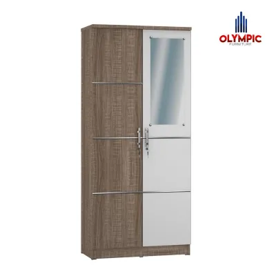 Olympic Lemari Kayu Dua Pintu / Lemari Pakaian Dua Pintu / Lemari Baju / Tempat Penyimpanan / ALPHIN 2P