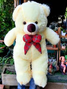 ตุ๊กตาหมีขนนุ่ม ขนาด 25 นิ้ว น่ารัก สวยมากๆผ้านุ่มนิ่ม มีให้เลือก3สีน้ําตาลครีมชมพู