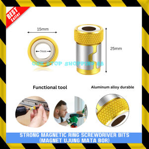 AKSESORIS ALAT KONEKTOR ADAPTER ADAPTOR UJUNG MATA KEPALA BOR OBENG PENAHAN PENEMPEL SEKRUP STRONG MAGNET MAGNETIC MAGNETIZER RING ALLOY ELECTRIC SCREWDRIVER DRILL BIT BITS HOLDER BESI BERANI KUAT PRAKTIS MULTIFUNGSI SERBAGUNA