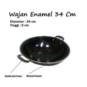 Wajan Enamel Ukuran 34cm Merk AXLO dan GSF