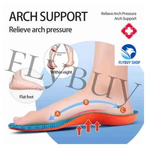 FLYBUY SHOP 1pair  Orthopedic  arch support flat foot running insole soft bottom Feet Men Women Eva Breathable Shock Absorption Shoes Insole