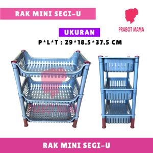 RAK MINI SEGI PLASTIK / RAK SUSUN 3 / RAK SERBAGUNA / RAK BUMBU / RAK KOSMETIK / RAK DAPUR / STORAGE