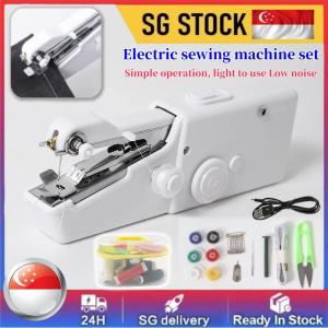 27pcs set Portable Household Hand Sewing Machine Quick Stitch Needlework Cordless Clothes