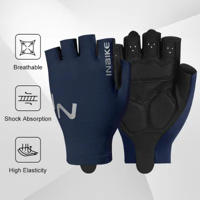 INBIKE Bao tay xe dap ban ngon 5mm dem gel chong soc Lót tay chong trượt đệm day cho nam nu Tap gym dap xe dap dia hinh MTB Thoang khi