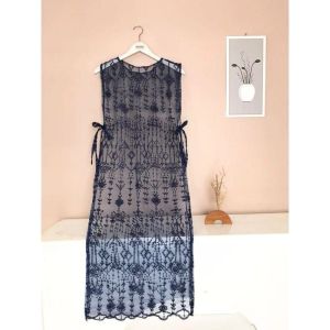 Outer Vest Tille Tulle Outfit Lebaran (Hanya Outer Tanpa Inner) long vest berukat