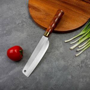 Bộ Dao Thép Trắng K Gỉ Cán Gỗ Muồng Đốt Trúc Cực Kỳ Sắc Bén Và Bền Đẹp Chính Xác Tỉ Mỹ Đến Từng Chi Tiết Nhỏ.