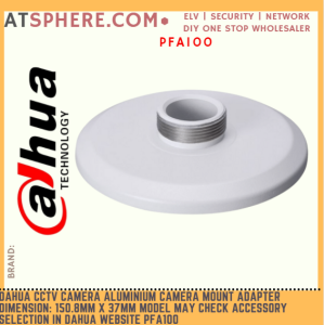 Dahua CCTV Camera Aluminium Mount Adapter Bracket 150.8x37mm Model May Check Accessory Selection in Dahua Web PFA100
