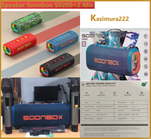Speaker Bluetooth Soonbox RGB S9200 + 2 Mic Speaker Wireless 5.1