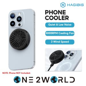 Hagibis MC100S Magnetic Phone Cooler – 5000 RPM Semiconductor Cooling for Lag-Free Gaming & Performance
