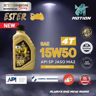 MOTION 4T 15w50 ESTER XTREMION API SP 1L Fully Synthetic Motorcycle Engine Oil