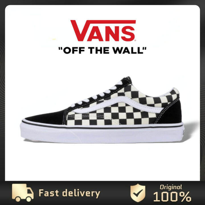 Checkered top vans sale