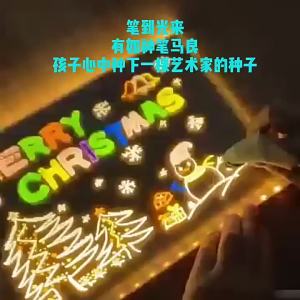 Kid LED Luminosa Blackboard Coloring Drawing Toy Transparent Magic Light Blackboard Art Graffiti Acrylic Marker Board Xmas Gift2026
