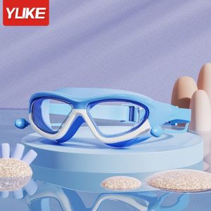 Kính bơi trẻ em kèm nút bịt tai khóa sau tiện lợi mắt kính HD bảo vệ mắt chống sương mù phù hợp bé từ 1-10 tuổi