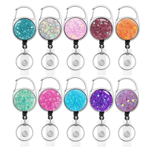 Professional Retractable Carabiner Elastic Retractable Cord For Office IDs Keychains And Conference Accessories