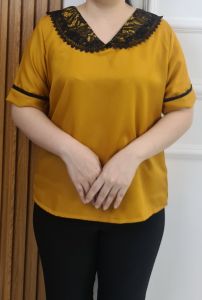 LVL - Blouse Wanita Lisa Renda Brukat Jumbo L dan XXL Baju Loose Cewek Atasan Fashion Blus kemeja Big Size Model Baru