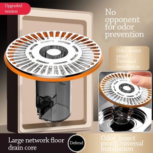 UUMIR ป้องกันกลิ่นไม่พึงประสงค์ แกนท่อระบายน้ำพื้น การป้องกันแมลง กระชอนกระชอนกระชอน ฝาปิดท่อระบายน้ำ มีประโยชน์และดี ถอดออกได้ ที่ระบายน้ำฝักบัว