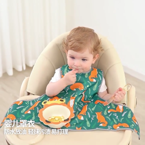 Yếm ăn trẻ em Cho bé trai bé gái 0-14 Tháng Không Thấm Nước Smock Bib Tạp Dề Với Khăn trải bàn Trẻ Sơ Sinh Mess Miễn Phí Bảo Hiểm Đầy Đủ Bib