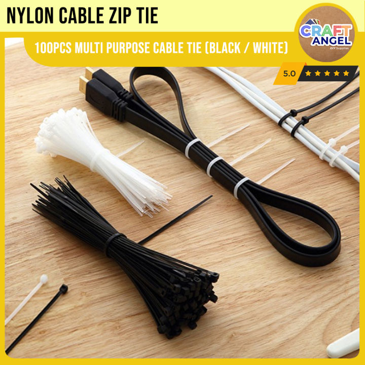 Mixed Lot Nylon Zip Ties - 4, 8, 14 Inch - Cable Wire Cord Strap Wrap Fasteners