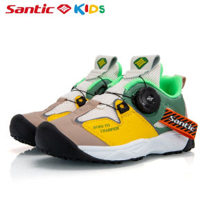 Santic Kids Cycling Shoes Boys Girls Breathable Antiskid Rotating Buckle Sports Balance Bike Sneakers