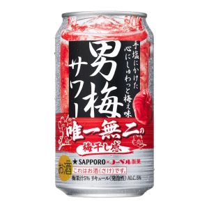 (6/24 Cans )Sapporo Otoko Ume Sour Plum Chuhai Can Japanese Beer 350ml 5%