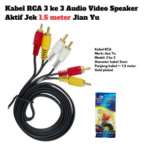 Kabel RCA 3 ke 3 Audio Video Speaker Aktif Jek 1.5 meter Jian Yu