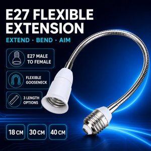 V380 PRO Light Bulb Flexible Extension Adapter Converter Screw Socket E27 To E27 LED Light Bulb Lamp Holder