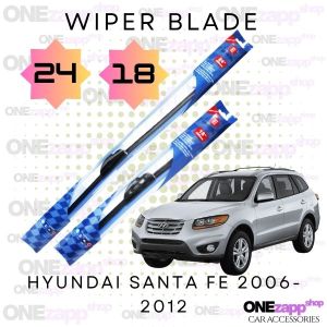 WIPER BLADE HYUNDAI SANTA FE 2006-2012 BANANA TYPE RUBBER MATERIAL 24 18