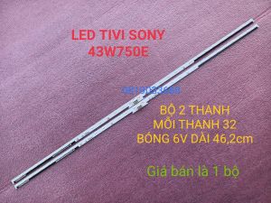 [HCM]THANH LED TIVI SONY 43W750E 43WE755  MỚI 100% BỘ 2 THANH TRÁI PHẢI MỖI THANH 27 BÓNG 6V DÀI 462cm