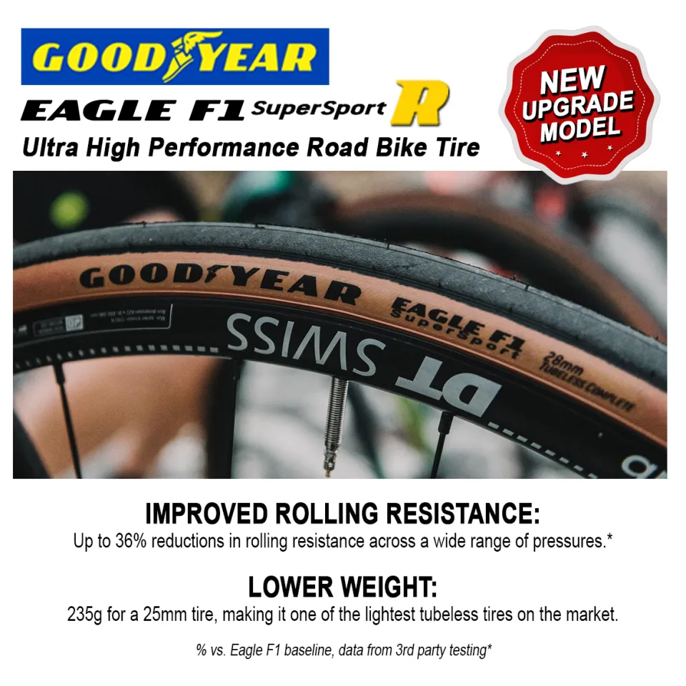 新品】GOOD YEAR EAGLE F1R クリンチャー28Cチューブセット