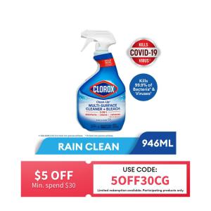 Clorox Disinfecting Clean-Up Spray With Bleach Rain Clean 946ML