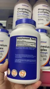 Nutricost Magnesium Complex Extra Strength 500mg – Magie Oxide Citrate & - - Hỗ trợ hoạt động bình thường của cơ bắp. - Hỗ trợ chức năng bình thường của hệ thần kinh. - Góp phần hỗ trợ quá trình chuyển hóa năng lượng.