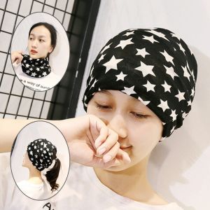 NOBLELUX Cartoon Knitted Woolen Scarf Windproof Thickened Bib Twist Cap Fashion Keep Warm Cover Head Cap Women