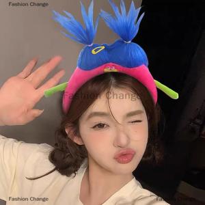 [COD] Fashion Change 2023 New 1PC Cartoon Funny Expression Ugly Cute Colorful Doll Sponge Hair Hoop Headband For Women Girls Hair Accessories
