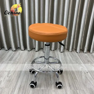 Ghế Xoay Spa Ghế Makeup Chân Tròn Thường Mẫu Tròn T Có Bánh Xe (Có Sẵn)