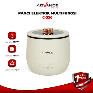 Advance Panci Listrik Multifungsi Serbaguna Kukusan Steamer Jumbo Rice Cooker 1.8 Liter - C330 - FREE ONGKIR Jabodetabek