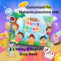 (Malay & English)  Montessori Kids Busy Book for kids Quiet Book Children Book Activity Book Montessori Early Learning Book for Toddler / Matching and Recognition Quiet Book / Board Book /Educational Toys for Kids 安静书. 