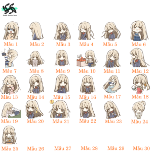 Thiên sứ nhà bên - Set 10/15/20/25 Sticker Shiina Mahiru - Thiên sứ nhà bên/Otonari no Tenshi-sama ni itsu no ma ni ka dame ningen ni sareteita ken hình dán trang trí siêu đẹp chống nước chống xước