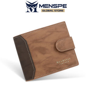 MENSPE Fashion Wallet Mens Simple Short Wallet PU Matte Business Wallets Tri-Fold Wallet Multi-Card Position Wallets Travel Purses Coin Pouch ID Credit Cards Holders