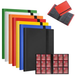 SPOUT 160/360 Card Binder Large Capacity 4 /9 Pockets PU Cover Zip Binder Collector Durable Game Card Collective Book