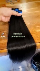 ผมแท้มือ 1ตัดสดไซร์28"/100ช่อ/3มิล/1150บาท ยาวสายวัด50เซน