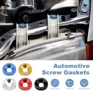 10pcs/pack M6 JDM Style Aluminum Washers and Fender Screws Set for Honda Civic Integra