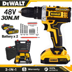 DeWalt 48V/68V/98V/128V Cordless Hammer Drill Driver Electric Drill Brushless With Two Batteries